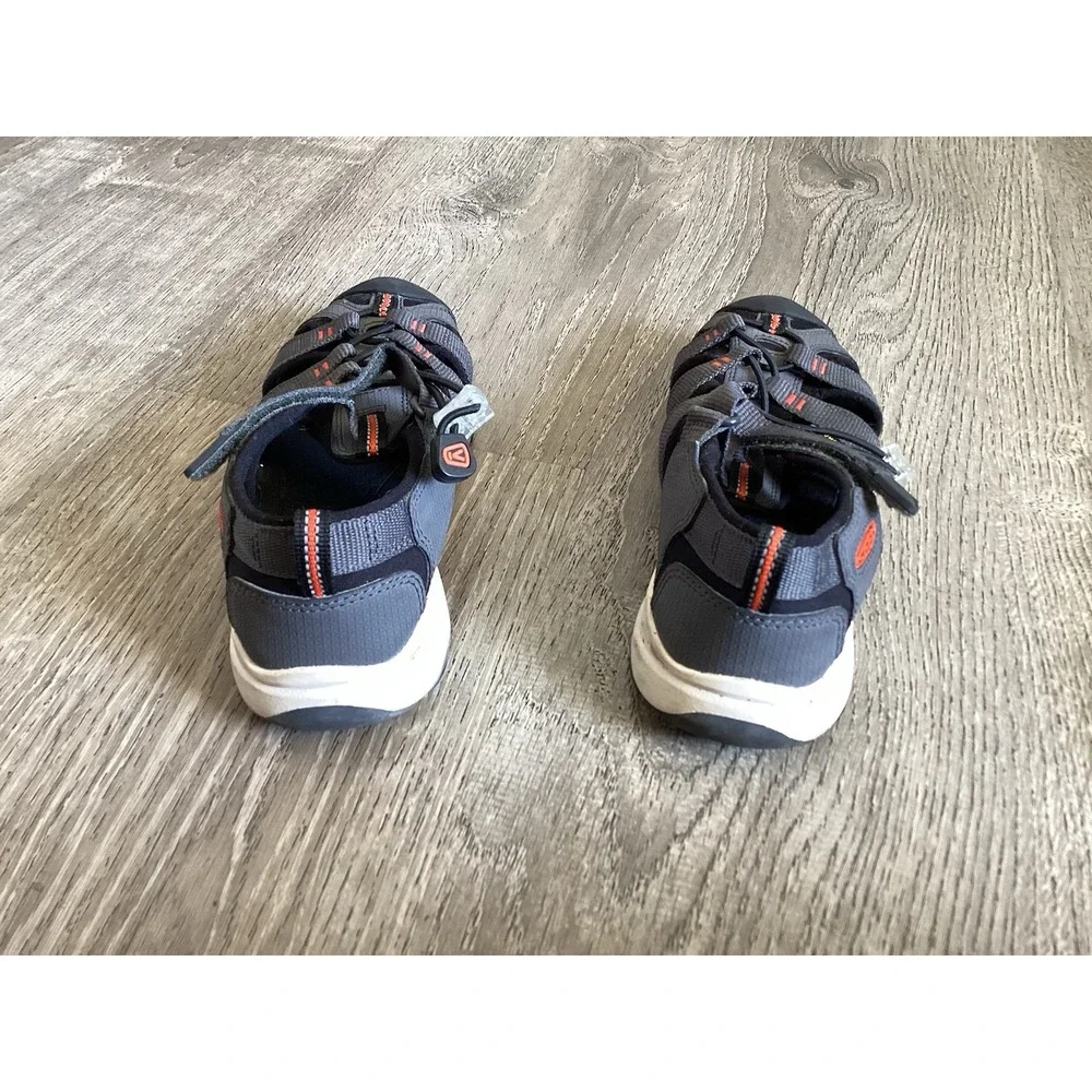 Keen Youth Boys 3 Sandals Newport Neo H2 Magnet Gray Orange Slip On Shoe 1018426